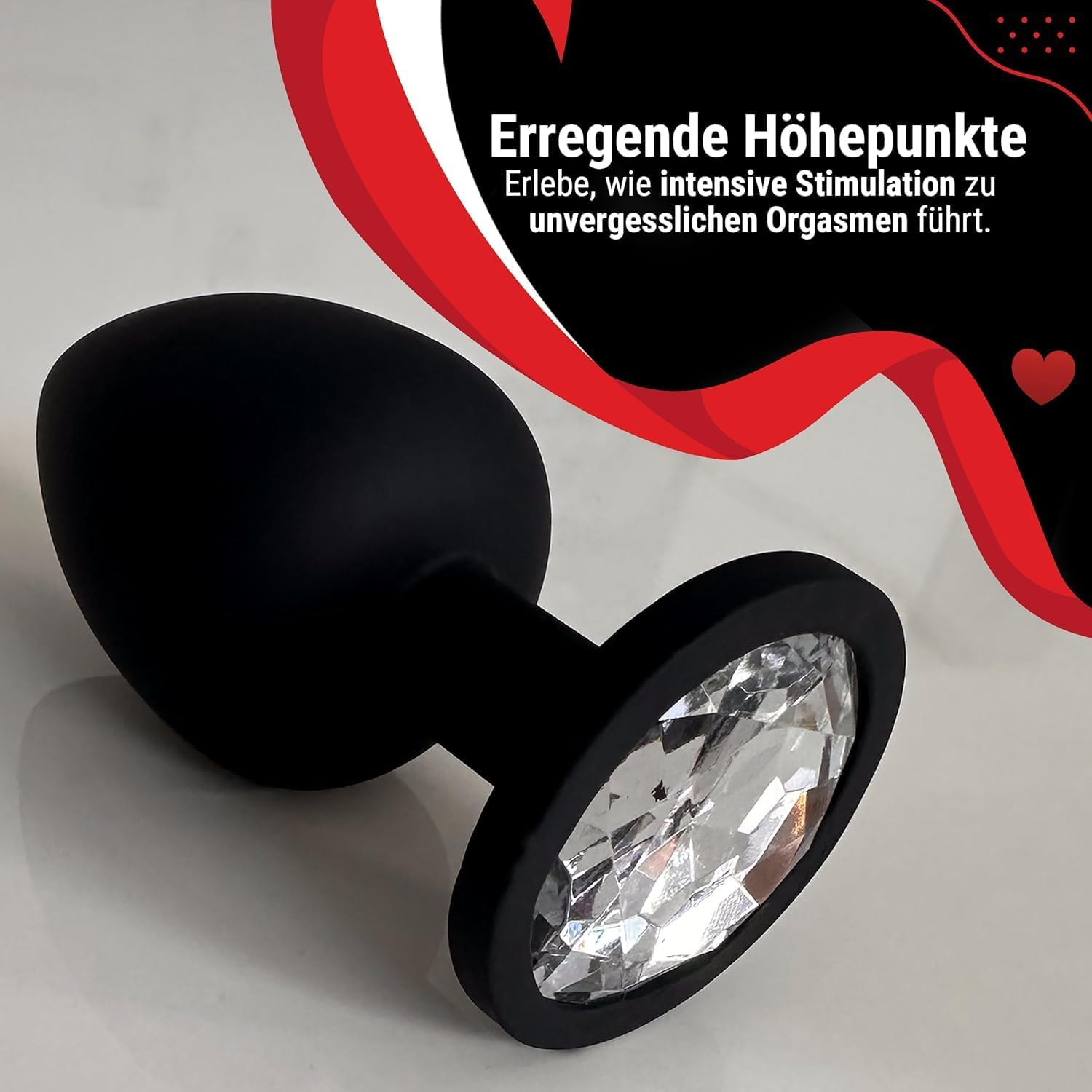 Indopace 3 Pcs Super Quality Silicone Plug Anales Plated 3D Acrylic Diamond Jewelry 3 Crystal Color Men Women Couples Good Shape Plug image number 1