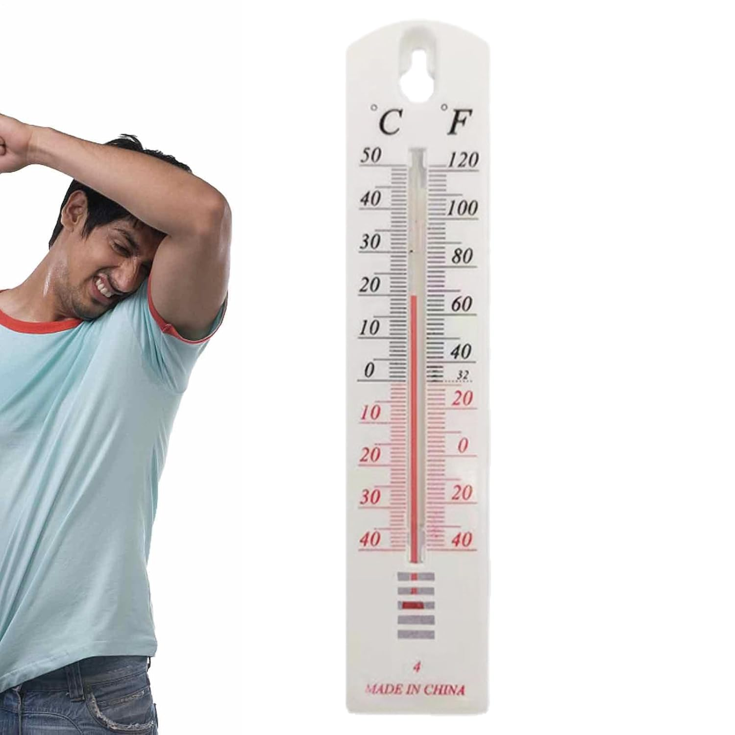 Temperature Monitor | Wall Indoor Temperature Gauge - Garden Wall Weather Gauge for Greenhouses, Offices, Warehouses image number 3