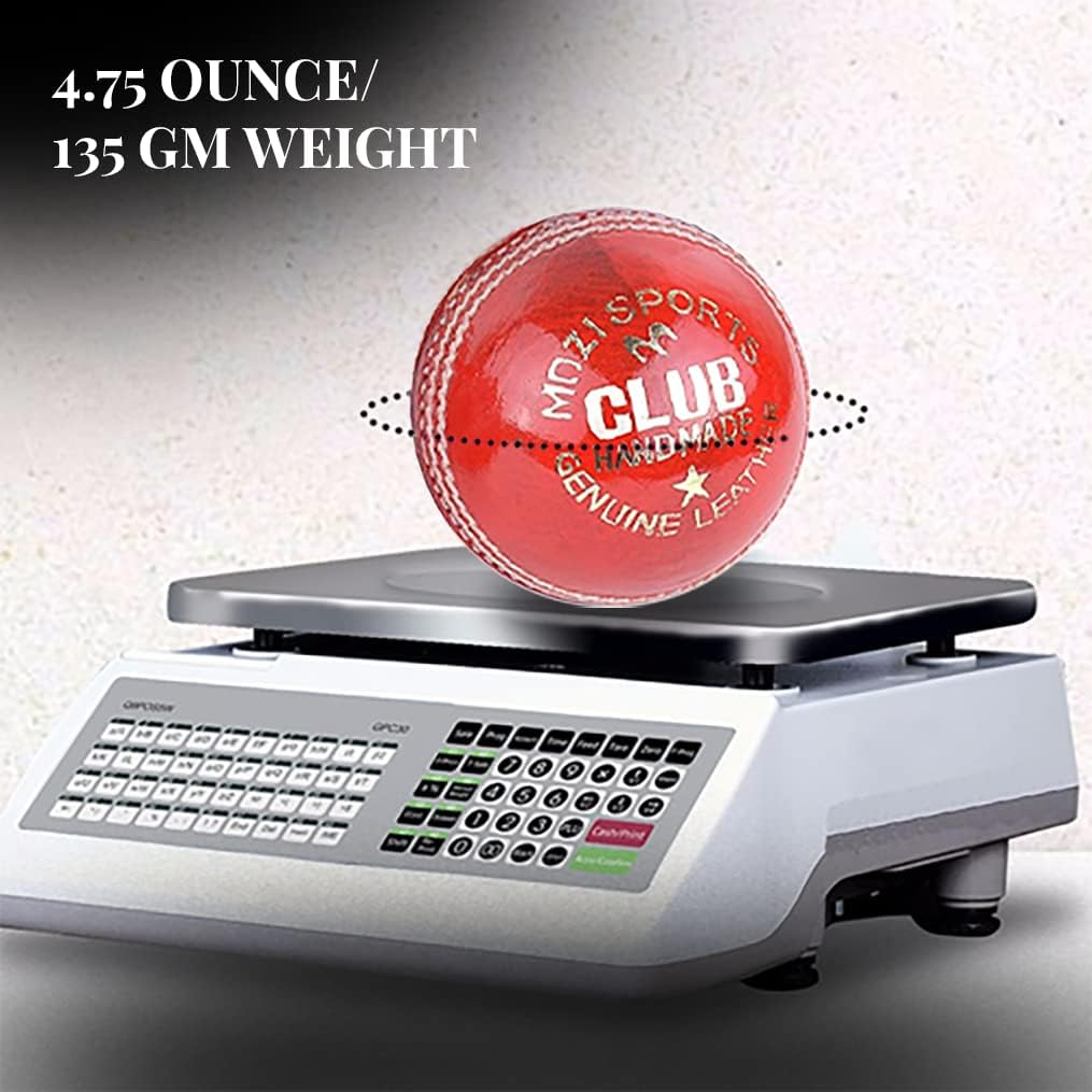 Junior Cricket Balls School Youth Leather Hard Balls Weight 4.75Oz Pack of 6 - Red image number 4