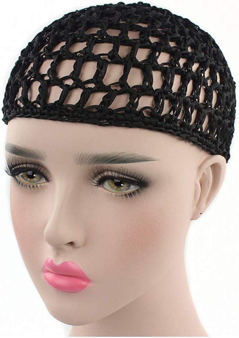 Bettli Thick and Short Hair Net Snoods Women Hair Net for Sleeping Black Pack of 3 image number 3