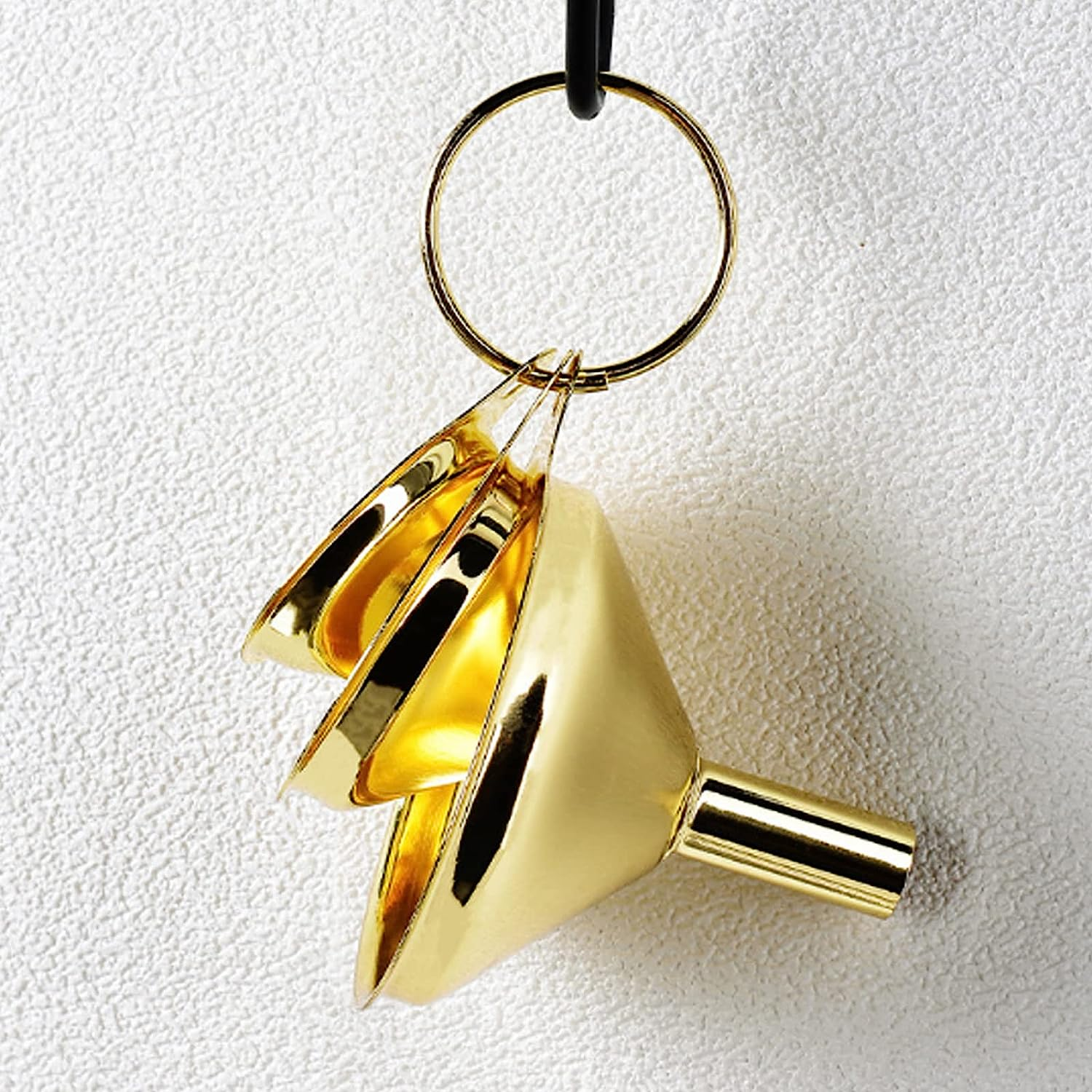 Stainless Steel Funnels, 3 Pack Gold Metal Kitchen Funnel Set, Food Grade Kitchen Gadgets Accessories, Mini Funnels for Filling Bottles, Liquid Transfer, Cooking, Car Oil, Lab Use image number 3