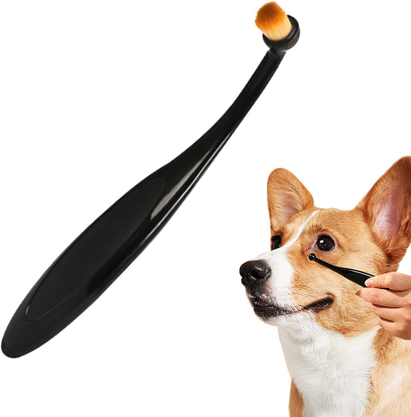 Brush Remove Tear Stains - Powder Applicator Brush for Dogs and Cats Comb for Removing Tear Stains - Professional Powder Applicator Brush image number 5