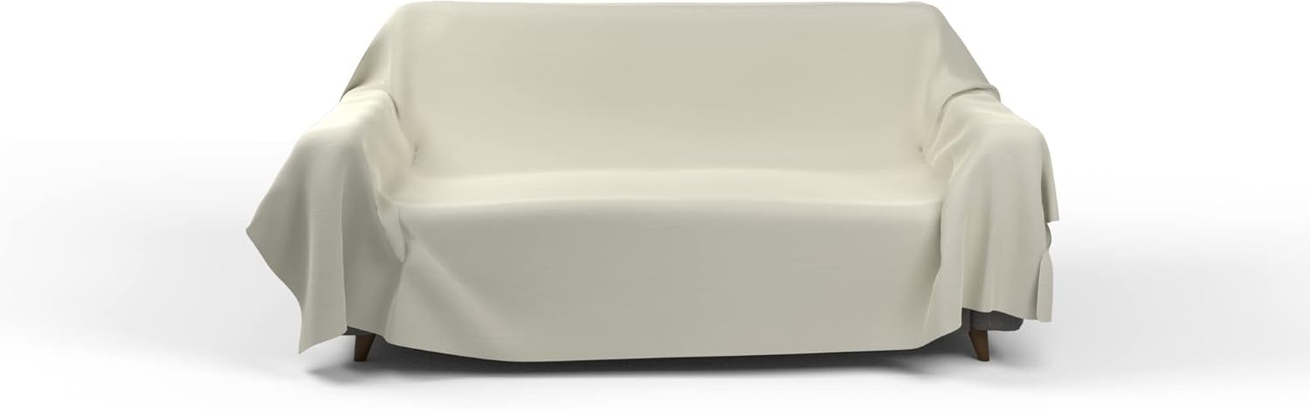 Italian Bed Linen Max-Color Plain Cream Bedspread 270 X 300 Cm