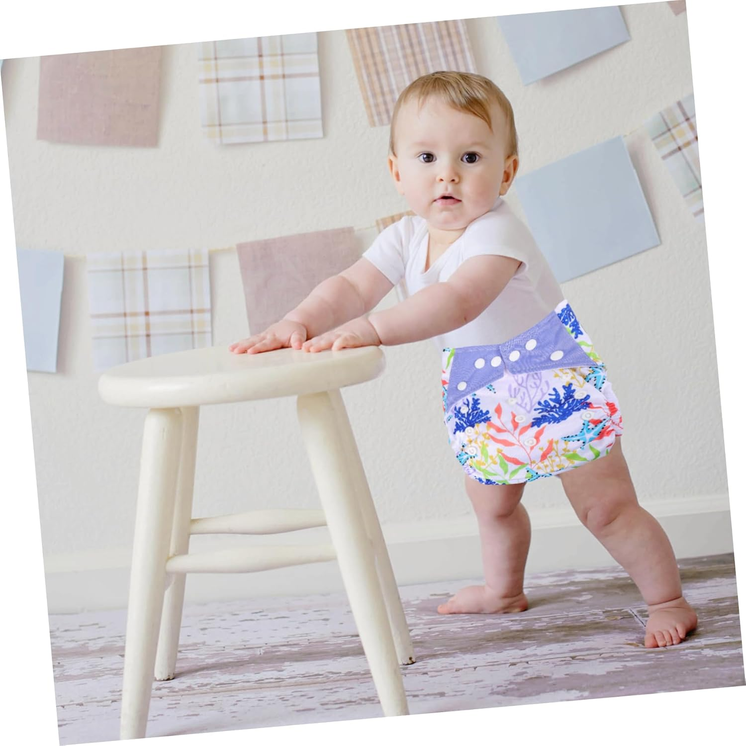 Ifundom 3Pcs Washable Pocket Digital Printing Cloth Diapers for Unisex Cloth Pocket Diapers for Newborn for Home Travel Use image number 6