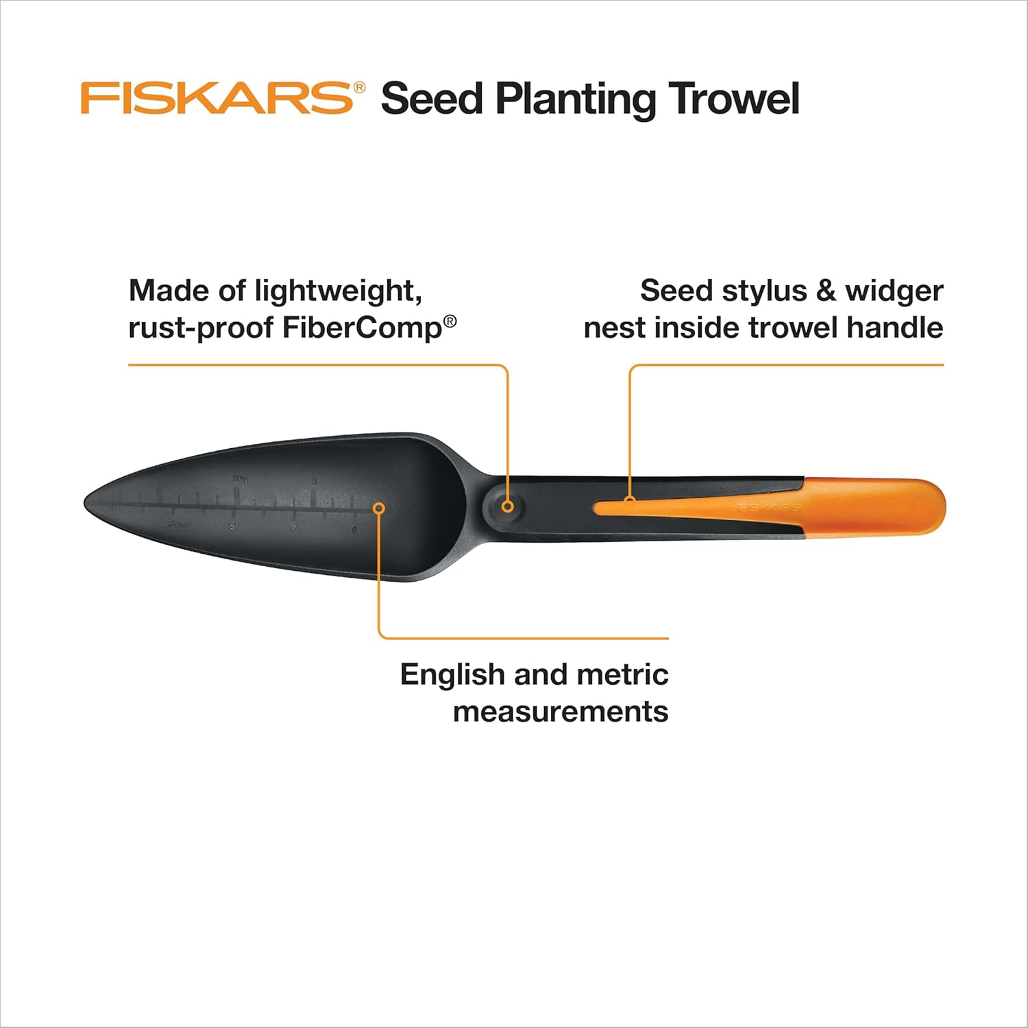 Fiskars Seed Planting Garden Trowel image number 3