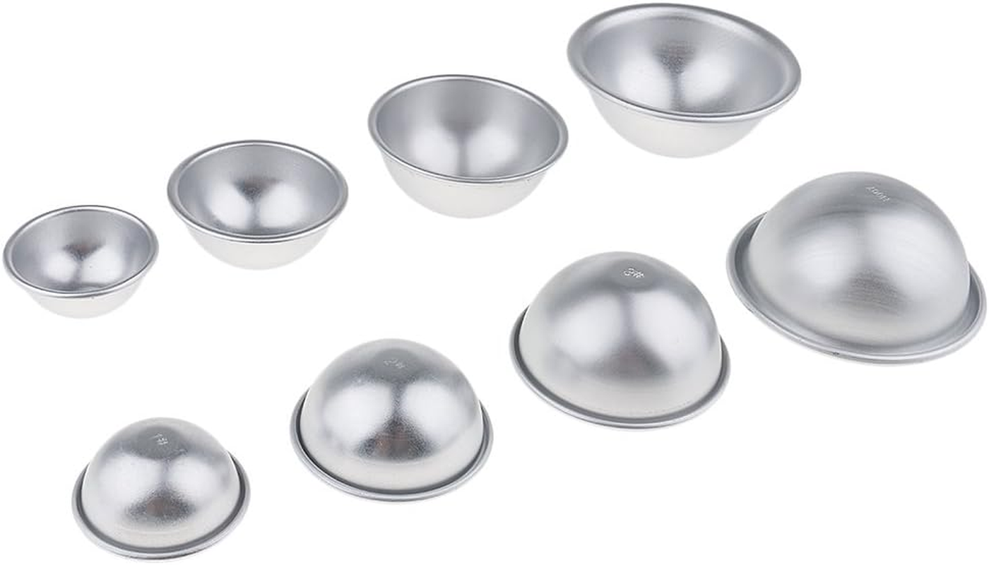 4 Sets 4 Sizes Aluminum Bath Bomb Mold Mould DIY Soap Cake Making Mould image number 3