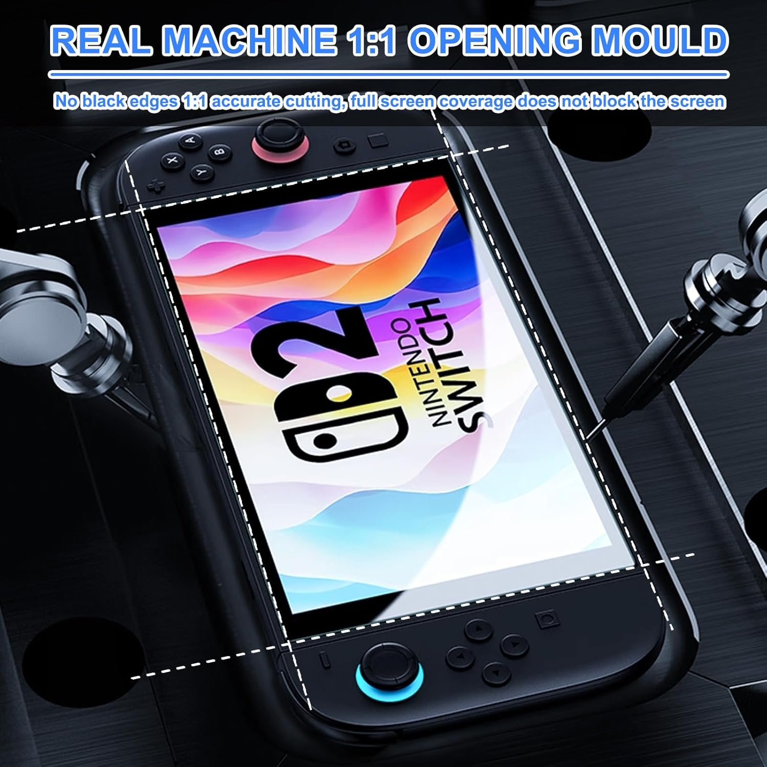 Screen Protector Glass for Nintendo Switch 2 2025 with [Alignment Frame], Premium Tempered Glass（2 Pack）