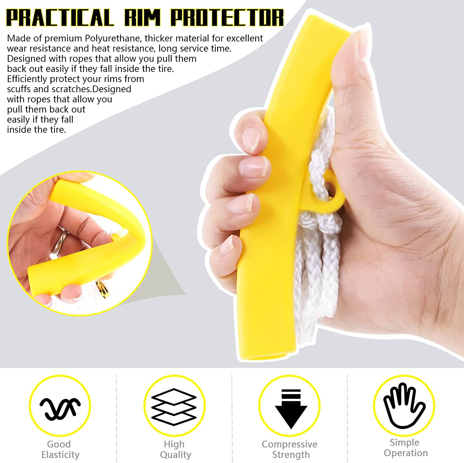 57 Pcs Tire Spoons Motorcycle Tire Changing Tools, Bike Tire Iron Levers Repair Kit with Pure Copper Valve Stem Cores,Rim Protectors, Valve Core Remover for Motorcycle ATV Lawn Mower image number 1