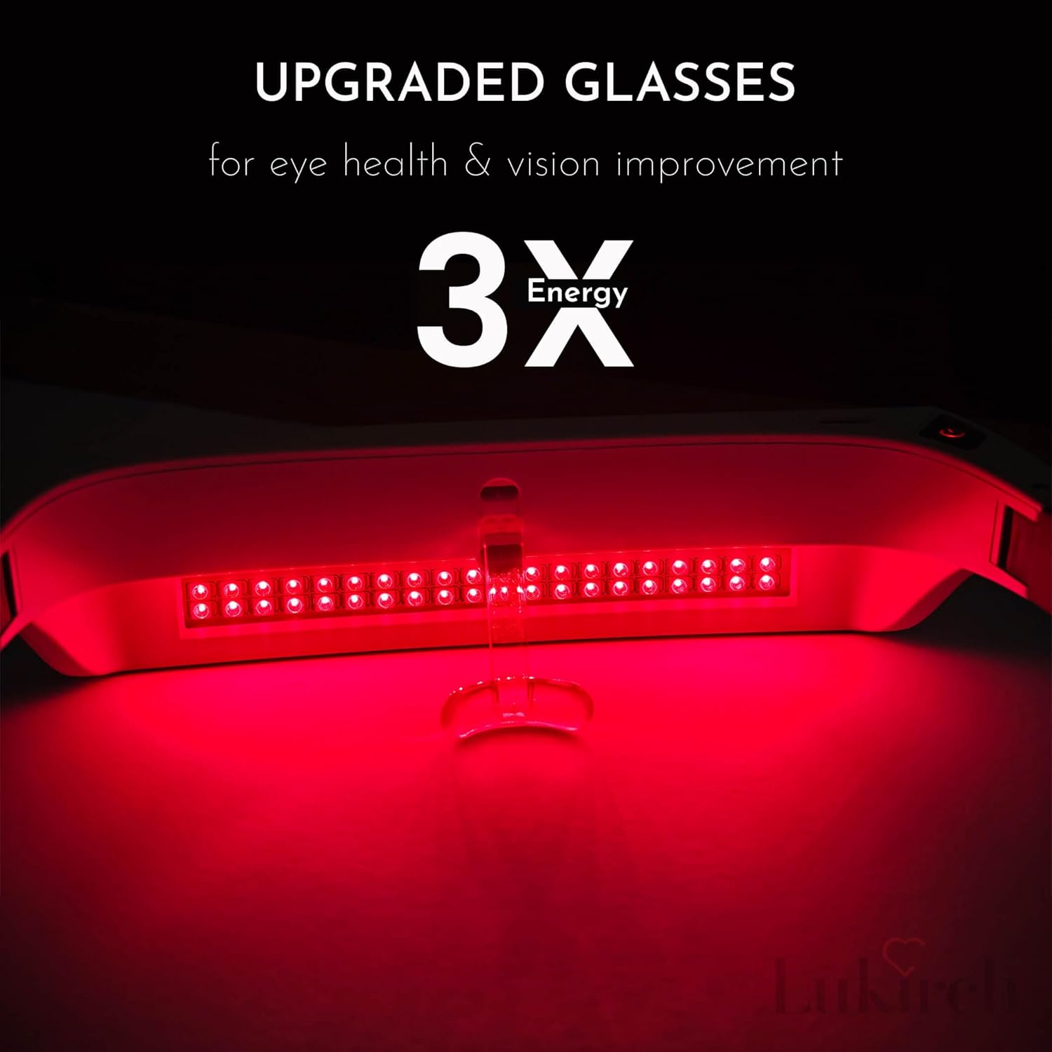 Red Light Therapy Glasses for Vision Improvement & Eye Health, 670Nm Wearable Light Therapy Glasses - Helps Improve Eyesight, Reduce Eye Strain, Enhance Sleep (Red Light)