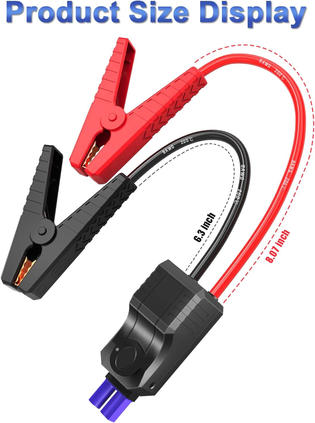 Jumper Starter Clamps Intelligent Automotive Emergency Booster Clamp Cables Replacement Alligator Clamp for 12V Portable Car Jump Starter image number 5