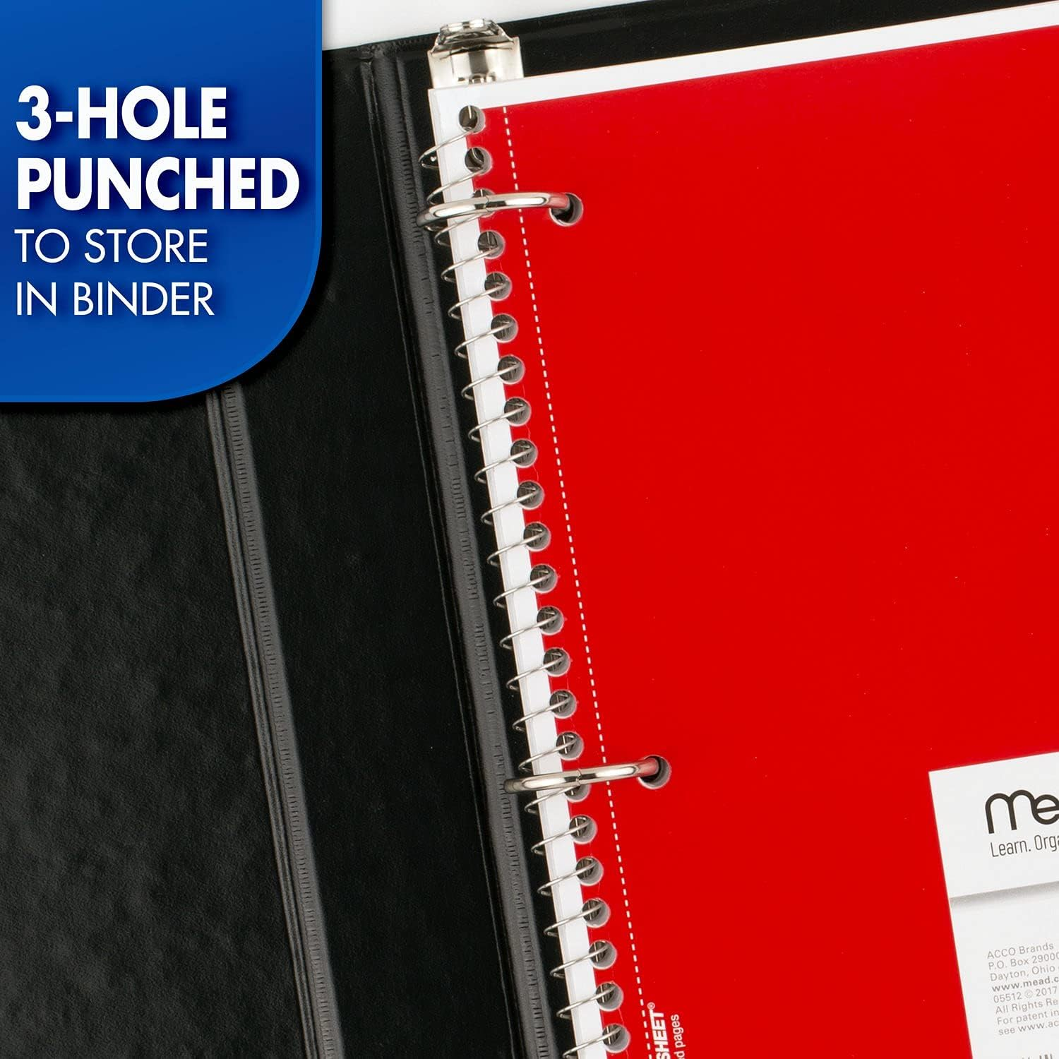 Mead Spiral Notebooks, 12 Pack, 1-Subject, College Ruled Paper, 10-1/2" X 8", 70 Sheets per Notebook, Color Will Vary (73703)