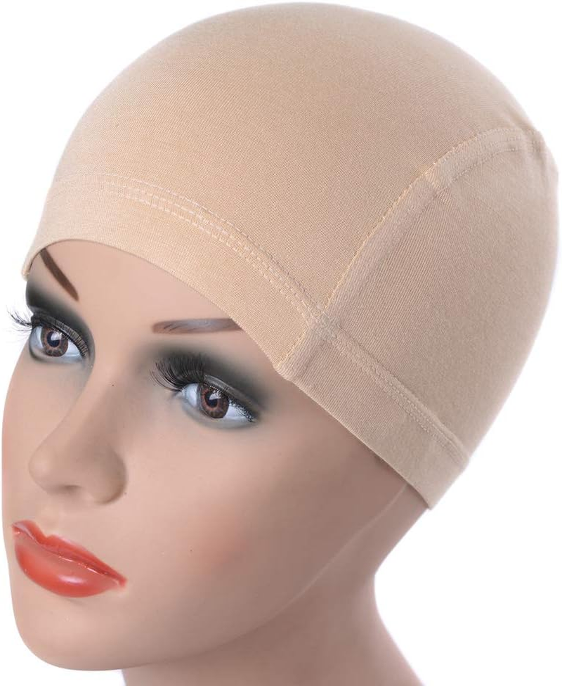 1Pc Bamboo Fiber Wig Cap to Hold Wig in Place Elastic Wig Cap for Women Wig Making (Dark Brown)