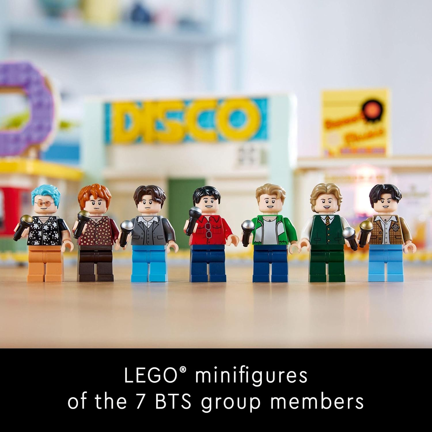 LEGO&reg; Ideas BTS Dynamite 21339 (749 Pcs) Building Kit with 7 Minifigures Featuring RM, Jin, SUGA, J-Hope, Jimin, V and Jung Kook, Merchandise Collectible for BTS Fans image number 1