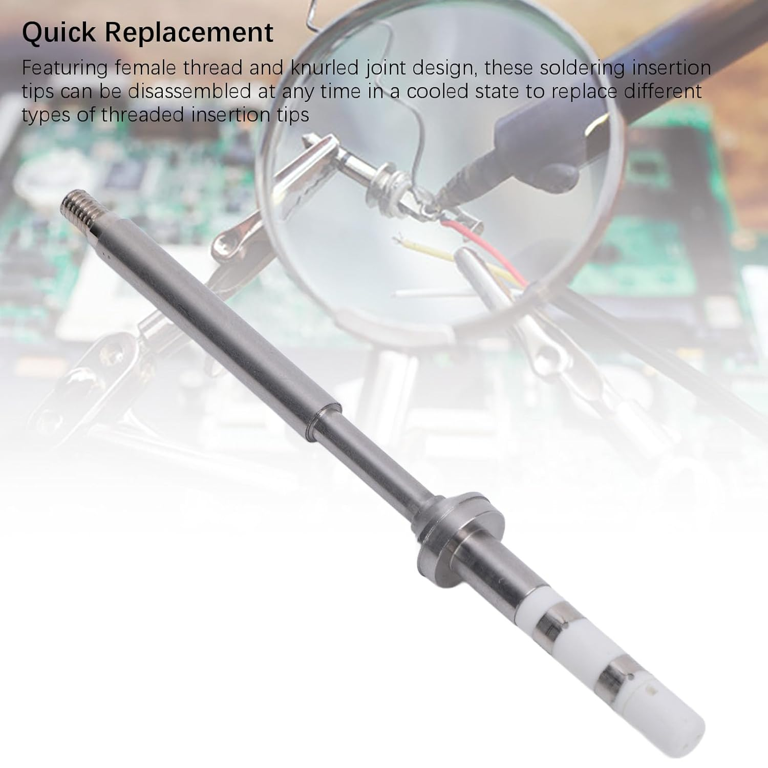 Jiawu Brass Nut Inserts Hot Melt Nut Inserts, the Tip of the Iron Replacement for TS100 TS101, Small Depth Tool for Pine64, Strong Thermal Conductivity image number 4