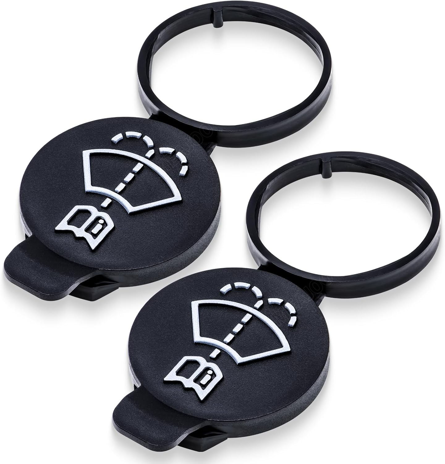 MEAJOO 1PCS Windshield Wiper Washer Fluid Reservoir Cap Tank Bottle Cap OEM 13227300 12767700 19172571 12788573 4563292 (Black)