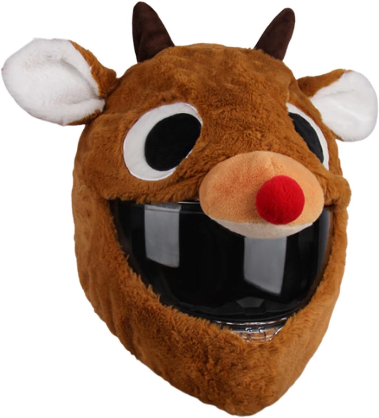 Motorcycle Helmet Plush Helmet Protective Cover Funny Cartoon Plush Helmet Protective Cover for Motorcycle Helmet Windproof Bicycle Accessories for Motorcycles, Electric Cars