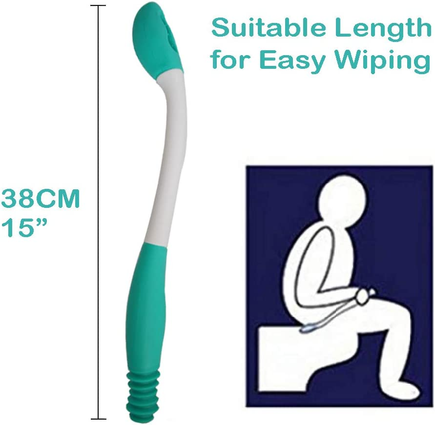 Toilet Aid Wiper Self Assist Bathroom Bottom Butt Wipe Helper Wand Long Reach Comfort Wipe Tool Paper Tissue for Pregnant after Surgery Seniors Arm Handicap Bariatric image number 5