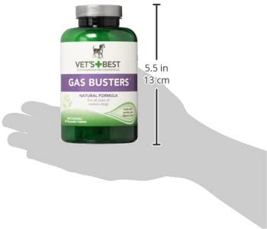 Vet'S Best Gas Busters Dog Supplements | Gas, Bloating, Constipation Relief and Digestion Aid for Dogs | 90 Chewable Tablets image number 1