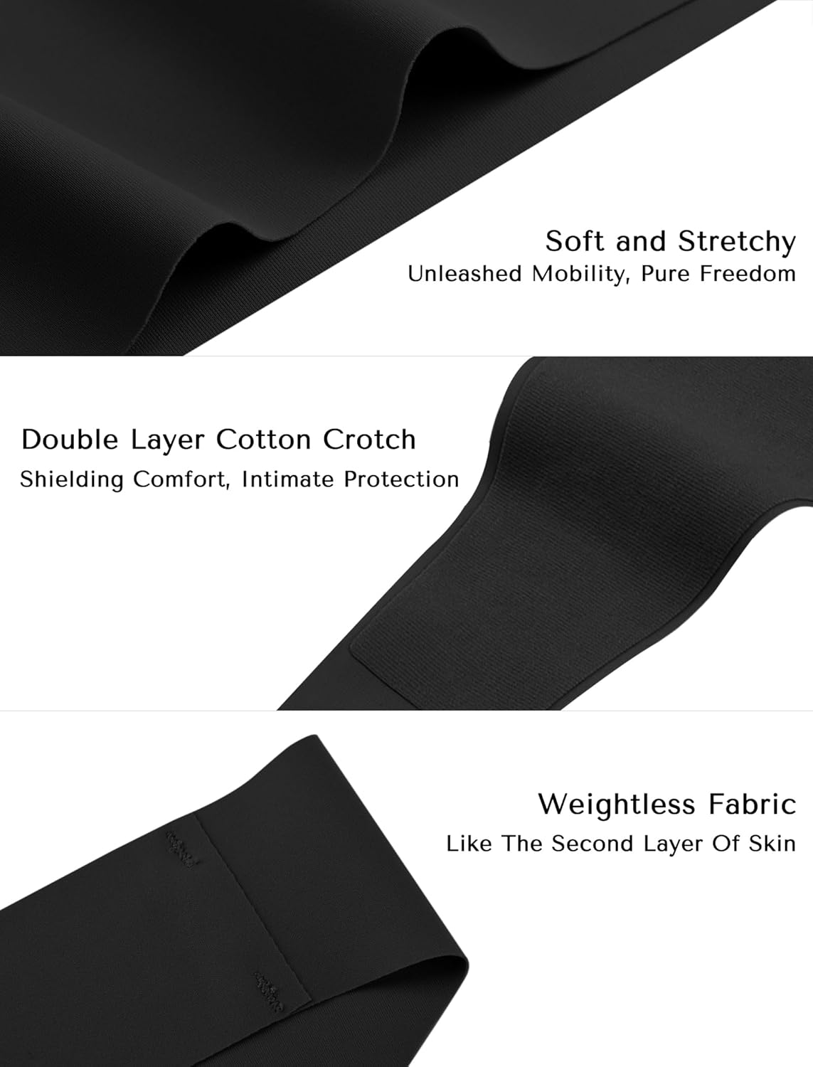 VOENXE Seamless Women Underwear Thong,Low Rise No Show Line Ladies Panties,Sexy V Waisted Seam Free Comfortable Breathable Invisible Undies 5-Pack image number 5