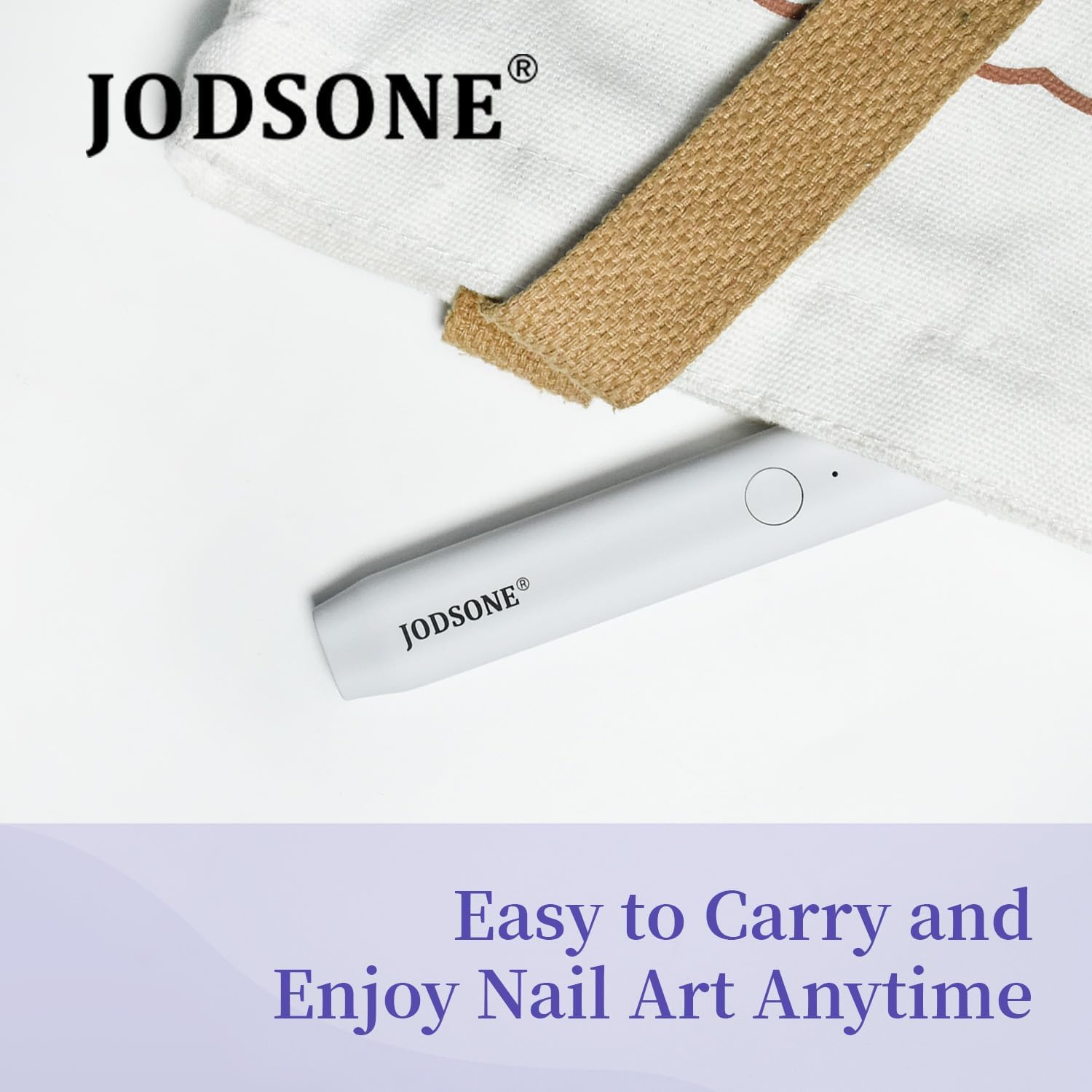 JODSONE Handheld U V Light for Gel Nails Portable Mini Nail Dryer Cordless Rechargeable USB Nail Dryer for Fast Curing for Home DIY Manicure Nail Art, White image number 4