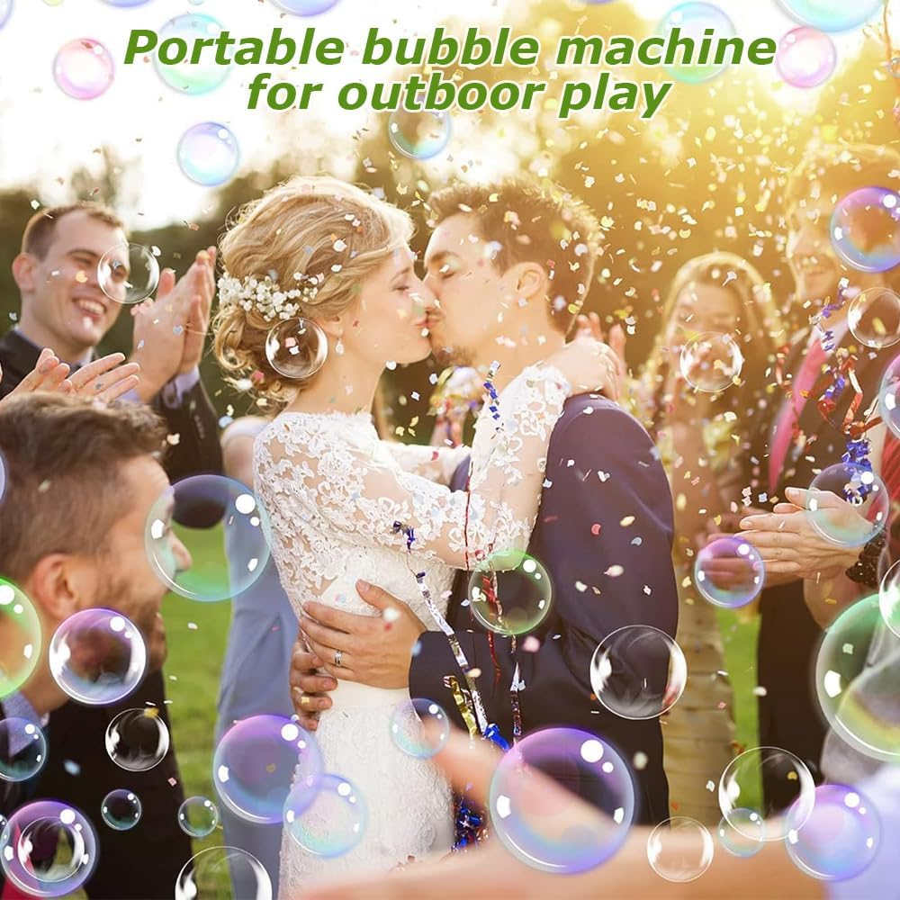 Automatic Bubble Machine,Portable Bubble Maker,Bubble Machine with Handle,Stage Bubble Machine Equipment,For Birthday,Wedding,Party,Garden,Outdoor