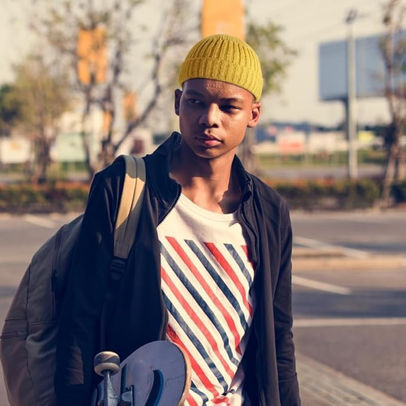 Xyzabcds Wool Knit Trawler Beanie Hat, Short Fisherman Skull Cap Knit Cuff Beanie Cap for Men Woman image number 4