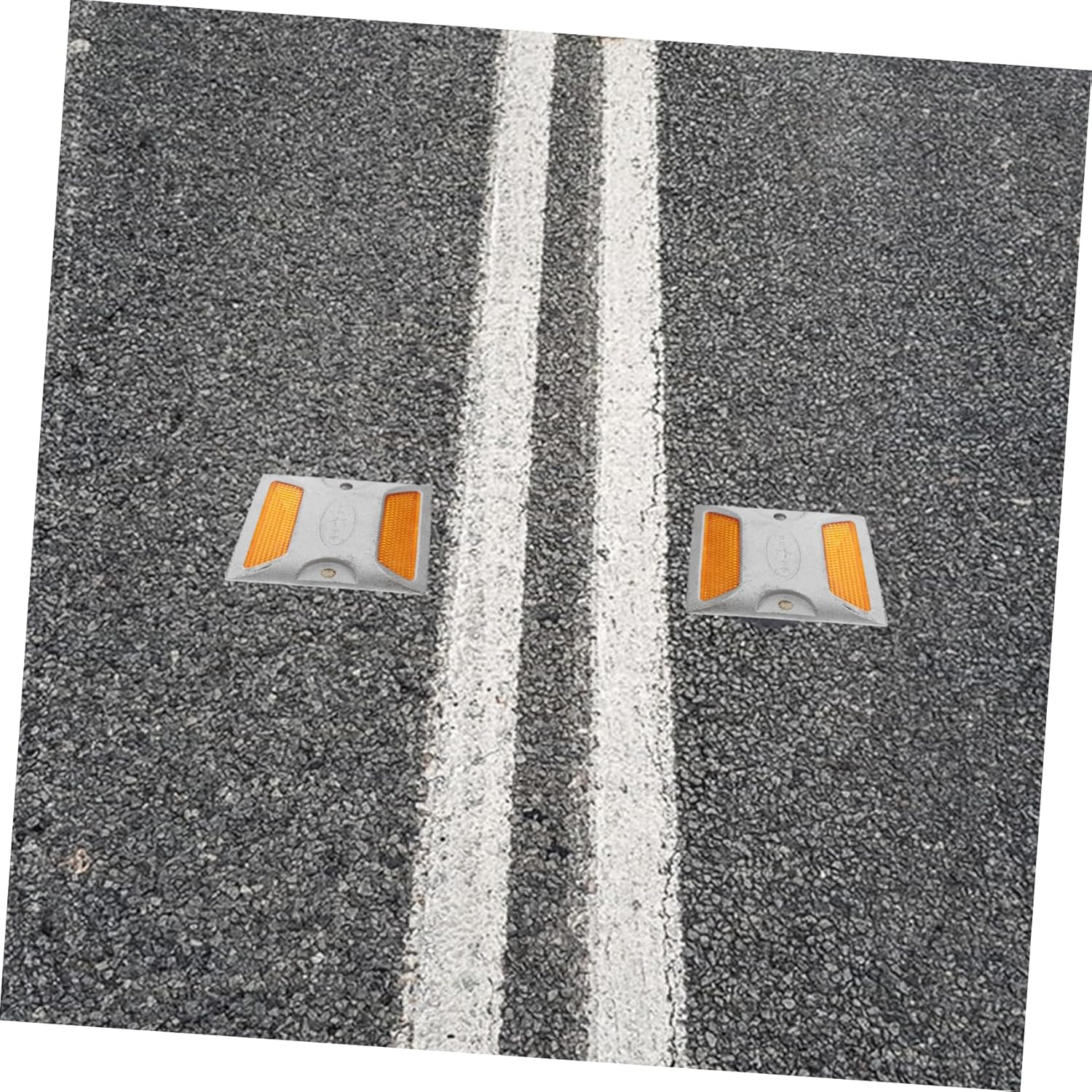 NOLITOY 2Pcs Road Side Reflectors Reflective Road Markers for Driveway Safety Sign Pavement Marker Auto Bumper Reflectors image number 6