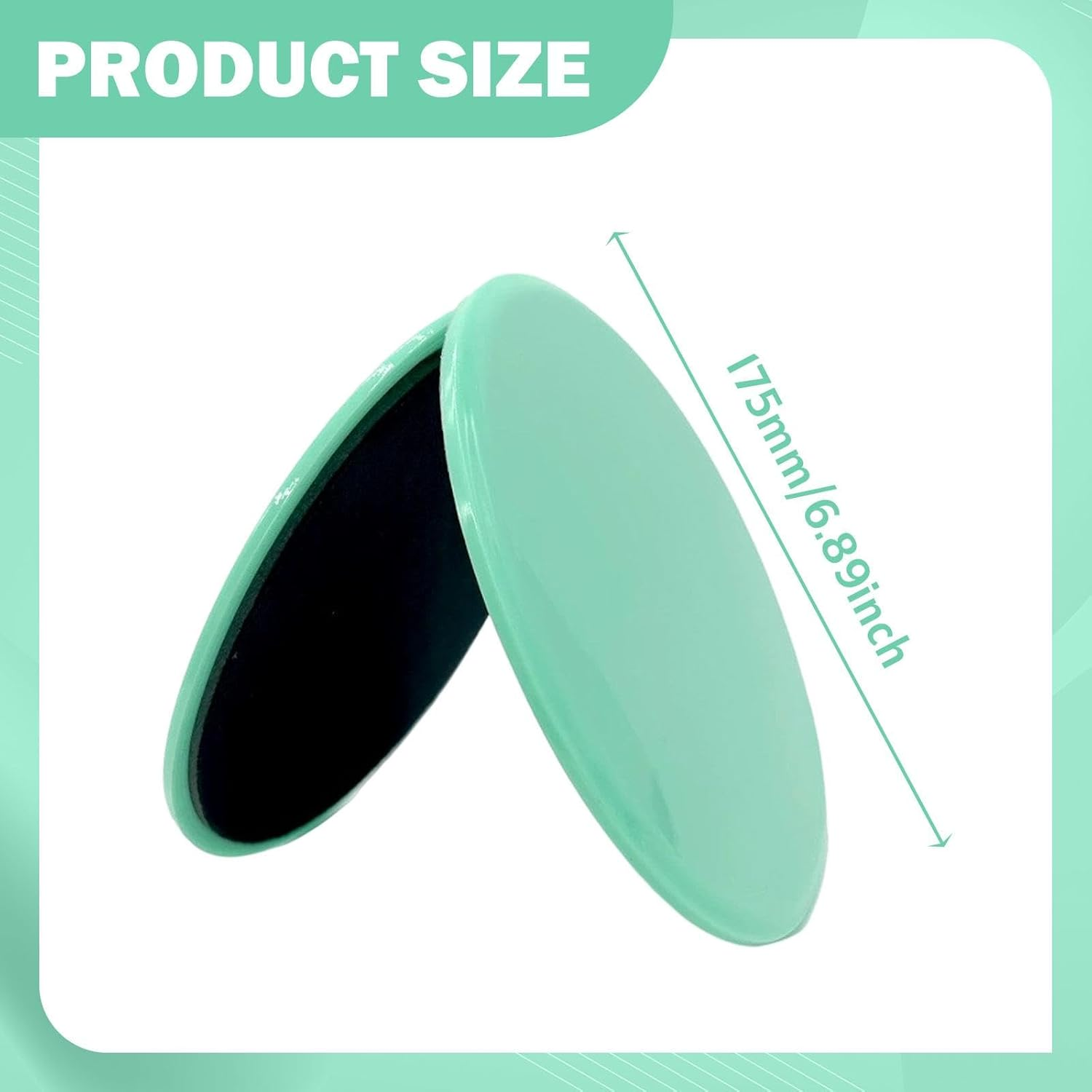 Kdjuope 2X Exercise Gliders Exercise Gliding Discs, Equipment Compact, Core Slider Fitness Discs for Workout, Women Men image number 5