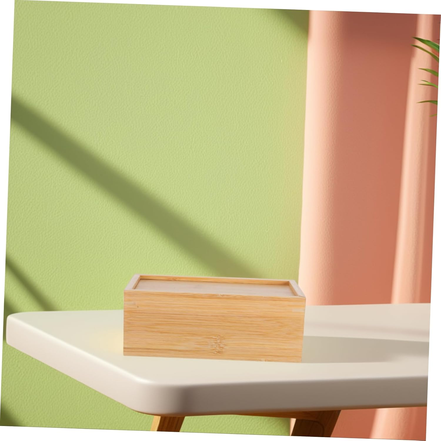 Homoyoyo Storage Box with Sliding Lid Unfinished Decorative Keepsake Box for Desk Organization Bamboo Storage for Office Supplies and Accessories image number 6