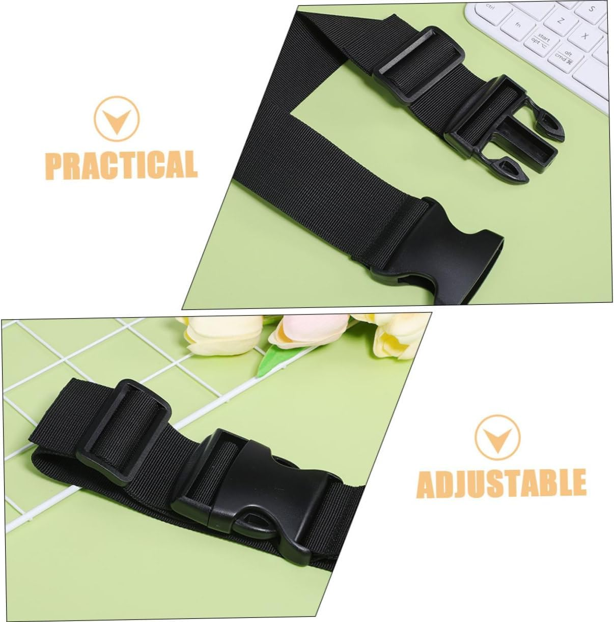 VERDANVERSE 2Pcs Luggage Straps Buckle Strap Sturdy and Adjustable for Backpack Suitcase Travel Camping image number 6