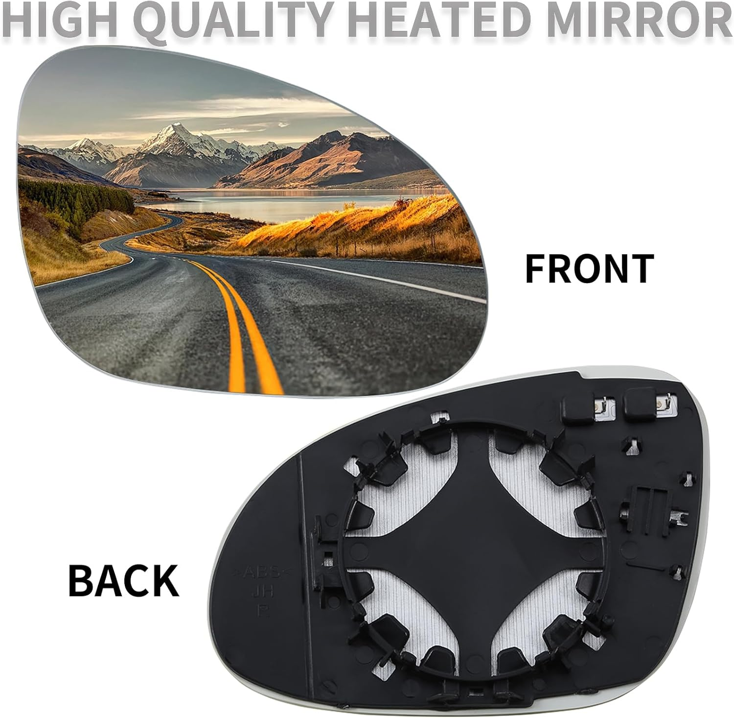 LOIYLLEN Right Side Mirror Replacement for Volkswagen VW 2006-2009 Golf GTI MK5 Golf Rabbit 2005-2010 Passat Jetta 2011-2014 Jetta Sportswagen 2007-2008 EOS 2008 R32 - Right Heated Mirrors Glass image number 4