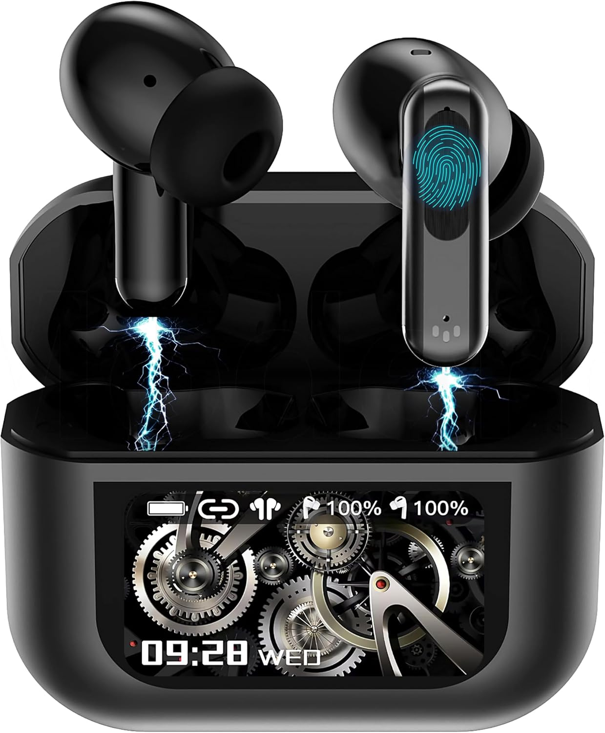 AI Earbuds with Openai&rsquo;S Chatgpt API, Real-Time 2-Way Translation in 144 Languages, Touch Display, ANC/ENC Noise Cancellation, Hi-Fi Drivers, Long Battery Life, No Subscription Needed, Ios/Android image number 4