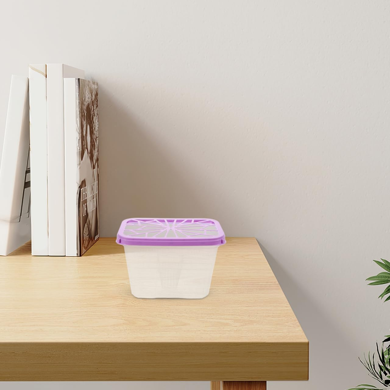 HOODANCOS Reusable Moisture Absorber Box 4-Pack Large Capacity Plastic Holder for Indoor Humidity Control in Wardrobes Shoe Cabinets Bookcases image number 5