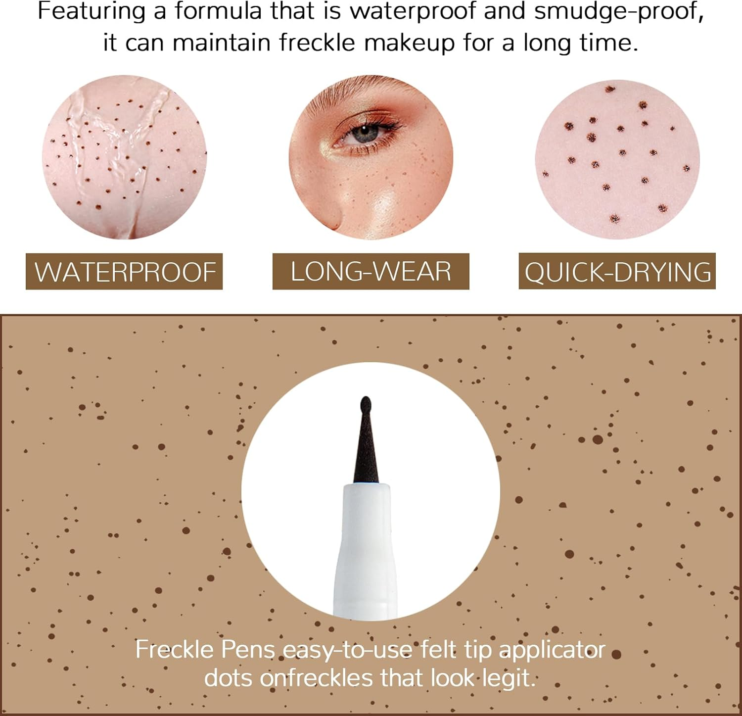 YBUETE 2Pcs Freckle Pen Makeup for Face, Professional Lifelike Face Embellishment Faux Freckle, Long-Lasting Waterproof Daily Fake Freckle Pen Makeup, Highly Pigmented Quick Dry Soft Dot Sopt Pen image number 6