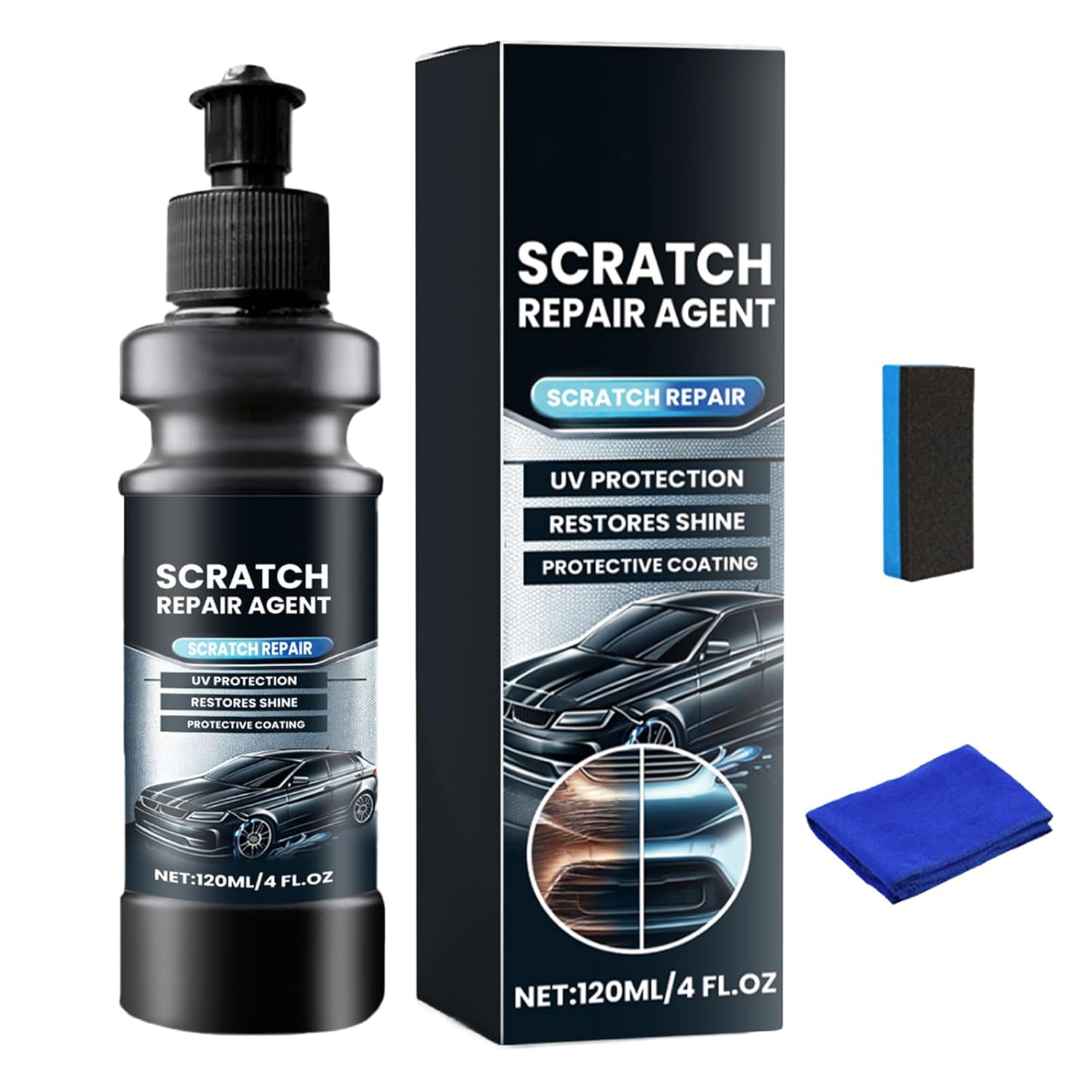 Car Scratch Removal | Deep Scratch Remover 120Ml,Paint Restorer Automotive Care Agent for Polishing Restoration Marine RV Daily Truck Road Trip Outdoor Garage