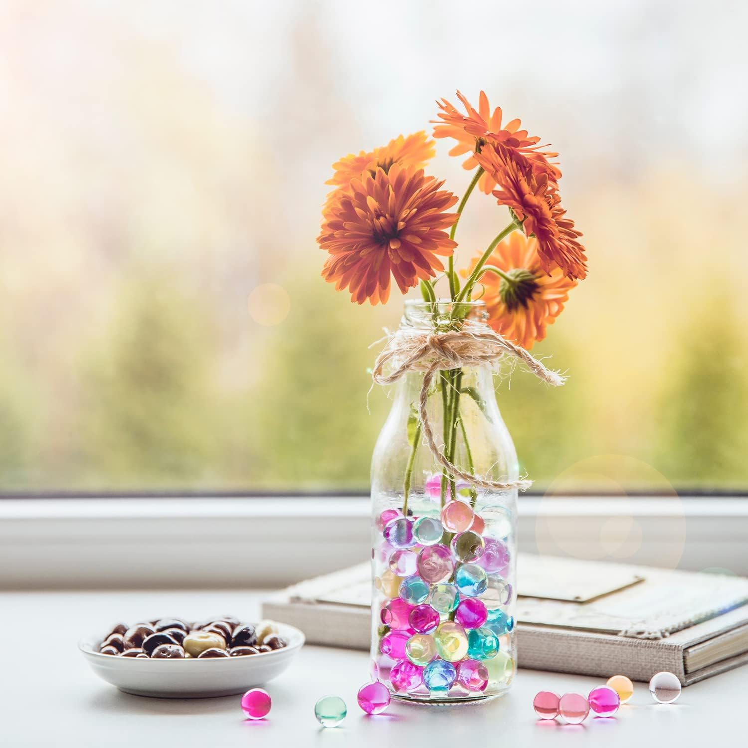 50000 Mixed Color Water Gel Jelly Beads Vase Fillers for Floating Pearls, Floating Candle Making, Wedding Centerpiece, Floral Arrangement (2-2.5Mm Mixed Color) - 2-2.5Mm Mixed Color image number 6