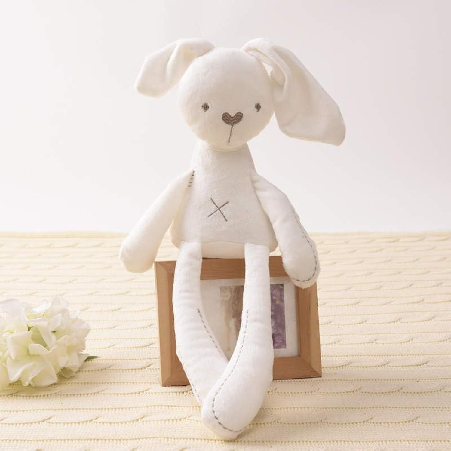 [Konstantie] Soft Rabbit Huggable Plush Toy, Rabbit Doll, Cuddly Gifts for Kids (White, 46Cm) image number 5