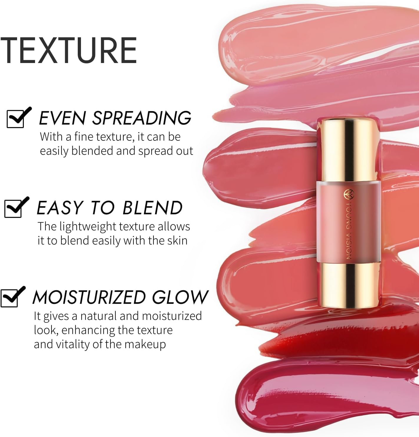 Beginner Liquid Blush Drops - Highly Pigmented Matte Cheek Tint with Hyaluronic Acid Long-Lasting Waterproof Blusher for Natural Radiant Makeup Vegan & Cruelty-Free(01#) image number 6