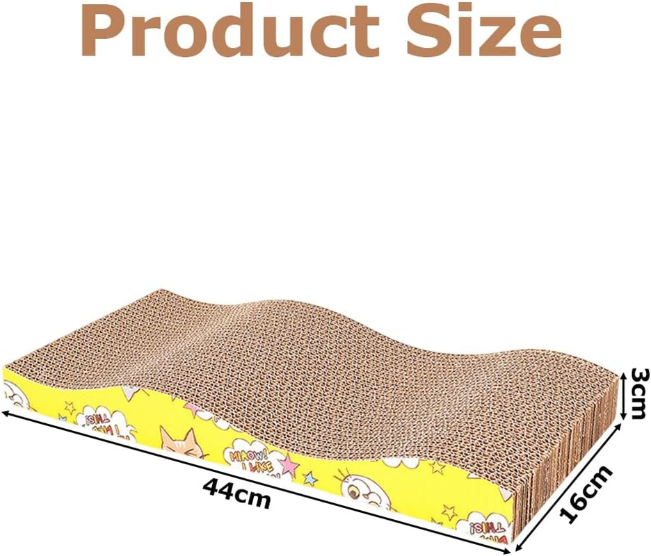 2Pcs Cat Scratching Board,With a Packet of Catnip,Wave Claw Sharpener,Advanced Pet Supplies,Cat Wear-Resistant Corrugated Paper,For Indoor,Outdoor image number 4