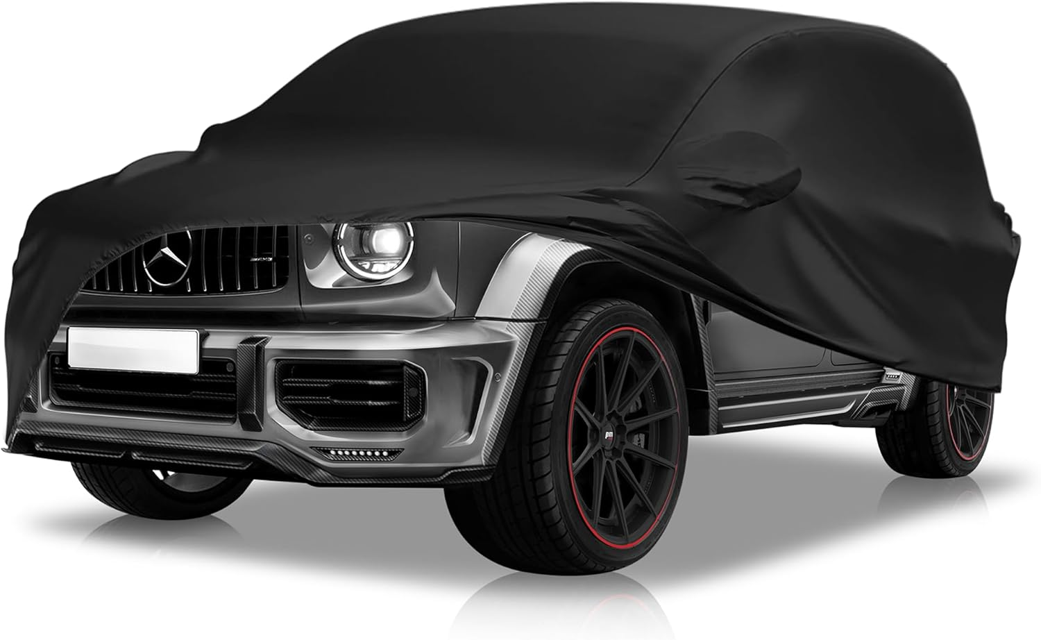 55Tech Full Indoor Car Cover Custom Made for Mercedes W463 W464 G Class Wagon G550 G63 G500 G350 AMG Dustproof Ultra Soft Elastic Fabric 1986-2024 G Truck Garage Showroom Storage Use (Indoor) image number 6