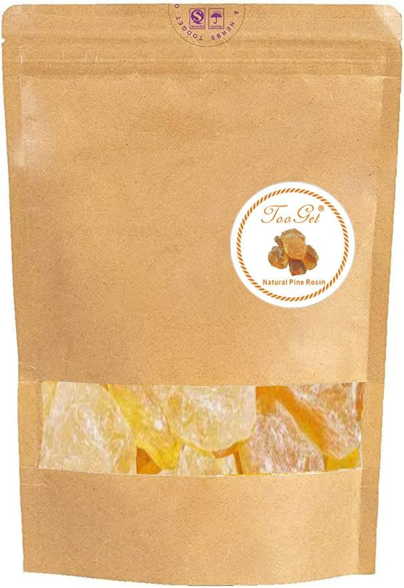 Tooget 400G Pine Rosin, Pine Rosin for Beeswax Wraps, Gum Nugget Rock Form, Baseball Rosin Bag for Pitching, Pine Rosin Powder for Bowling, Golf Rosin Bag image number 1