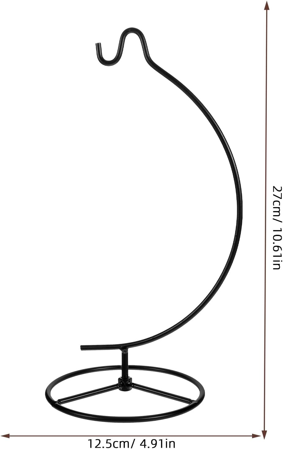 Cabilock Iron Black Iron Globe Stand Iron Display Stand Plant Terrarium Hanger Iron Globe Holder image number 3