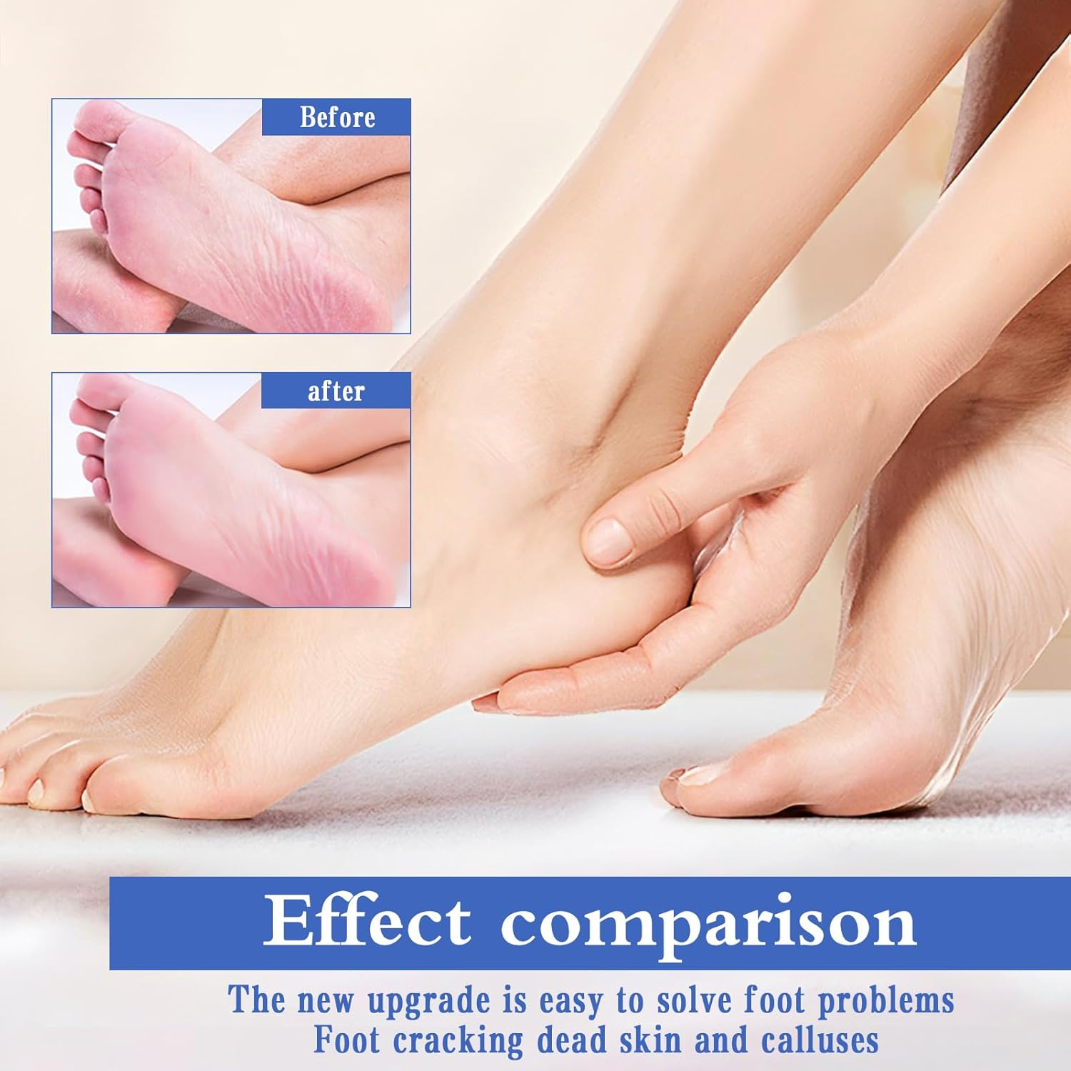 Nano Glass Foot File, Veinsgrain Foot File, Substantian Foot File, Nano Glass Foot File Callus Remover, beyond the Cream Foot File, Professional Foot Care Tools (Gold) - Blue image number 3