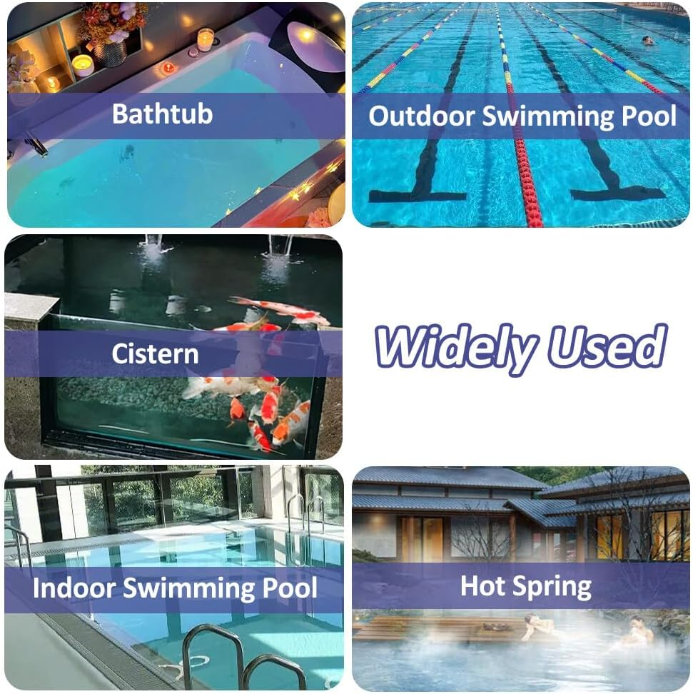 Pool Thermometer, Wireless Pool Thermometer Floating Easy Read, Pool Thermometer for Swimming Pool Hot Tubs Pond Test Kits & Thermometers Screen 360 Degree Visibility White Not Included image number 3