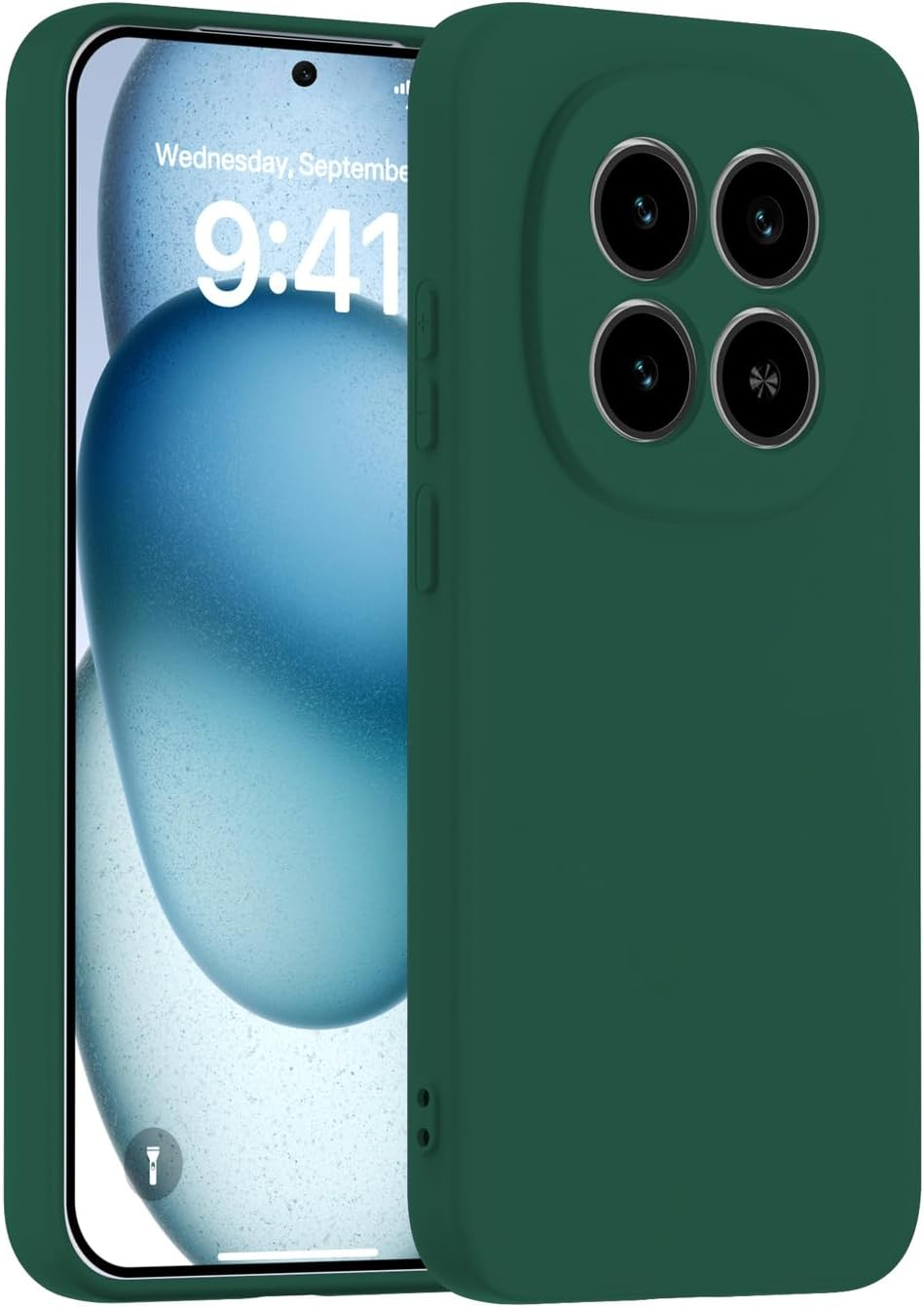 XINYEXIN Silicone Case for Vivo X300, Ultra Thin Shockproof Mobile Phone Case with Microfibre Lining, Scratch-Resistant Soft Case with Non-Slip Grip - Black