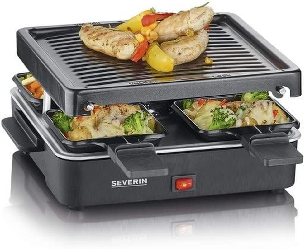 SEVERIN RG 2370 Mini Raclette Grill for 4 People Black image number 2