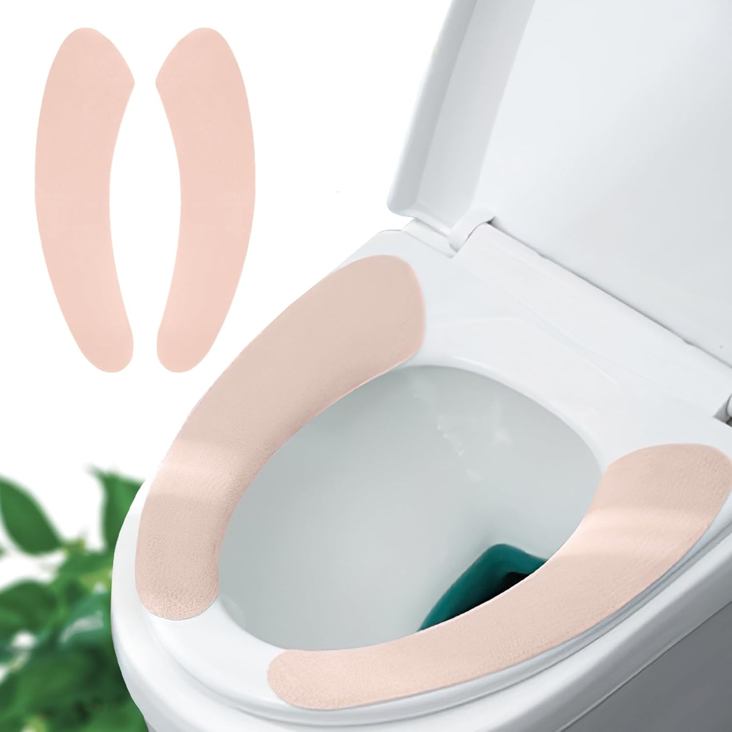 Iensen Thin and Warm Toilet Seat Cover Pad &ndash; Self-Adhesive, Adjustable and Cut-To-Fit, Comfortable and Easy to Clean, Perfect for Home Bathrooms (Pink) image number 6