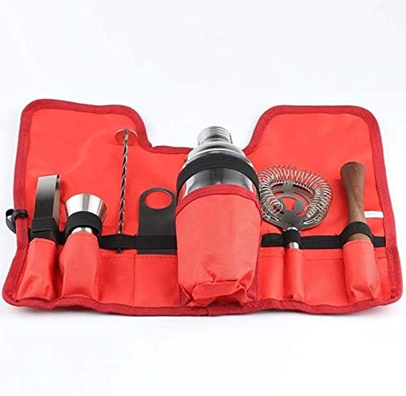 Kitchenware Gadgets 8 in 1 Stainless Steel Wine Cocktail Shaker Tools Set with Cloth Bag, Capacity: 800/600Ml Kitchenware Gadgets image number 4
