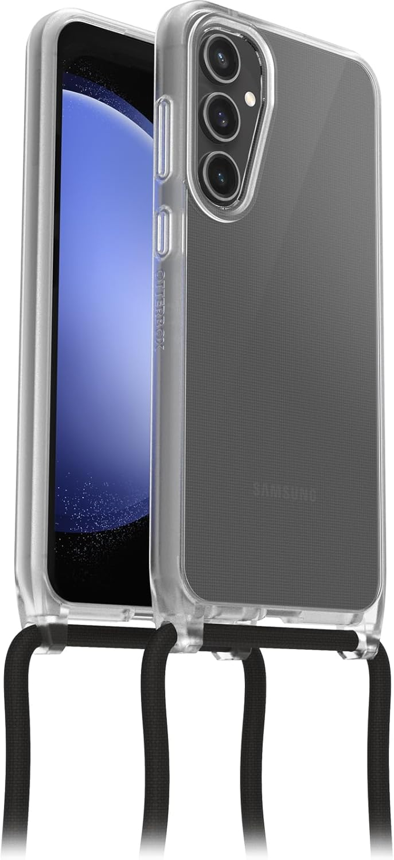 Otterbox React Necklace Case for Samsung Galaxy S23 FE, Ultra-Slim, Protective Case with Adjustable and Detachable Necklace Strap, Tested to Military Standard, Clear