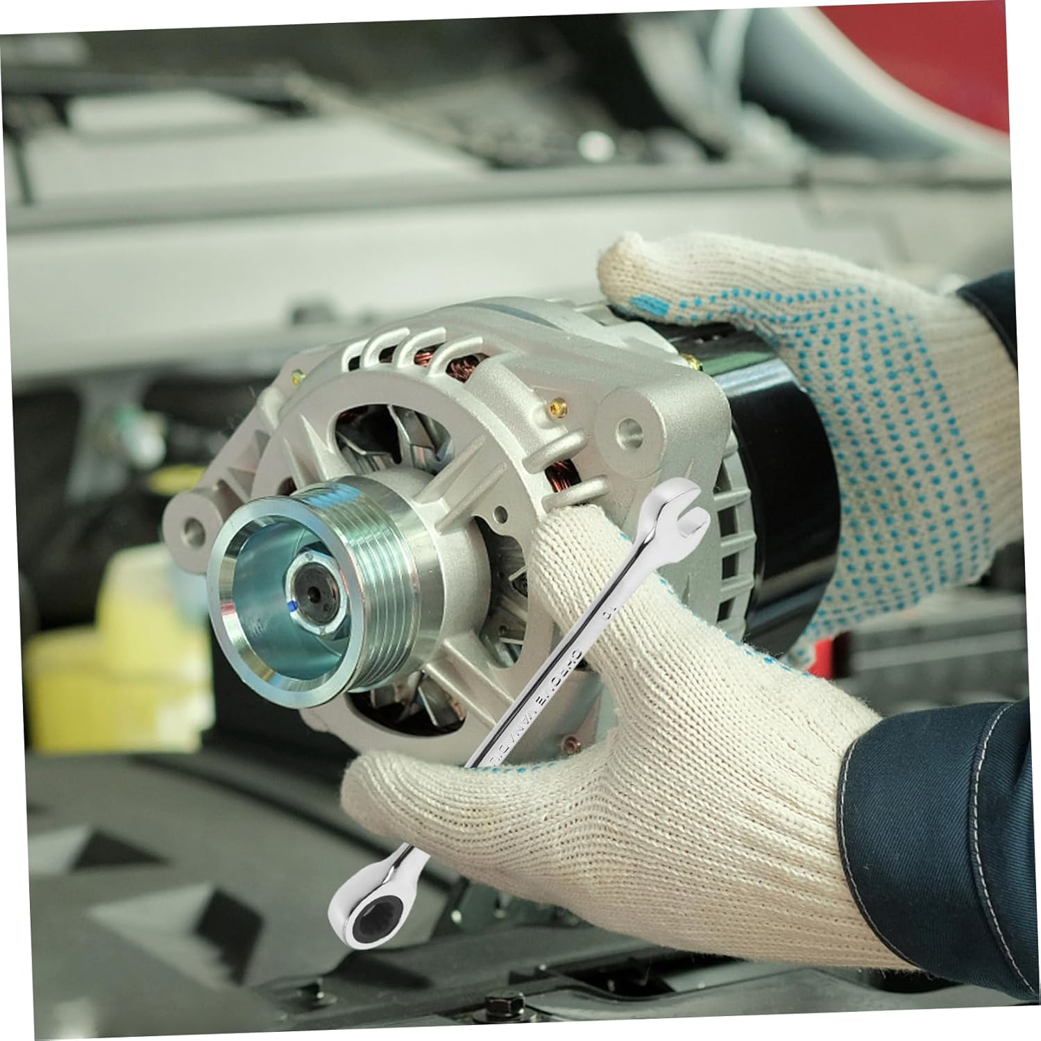 CHILDWEET Double Ended Suspension Strut Splitter and Hub Spreader Tool with Wrench for Car Steering Removal Automotive Suspension Repair Equipment image number 2